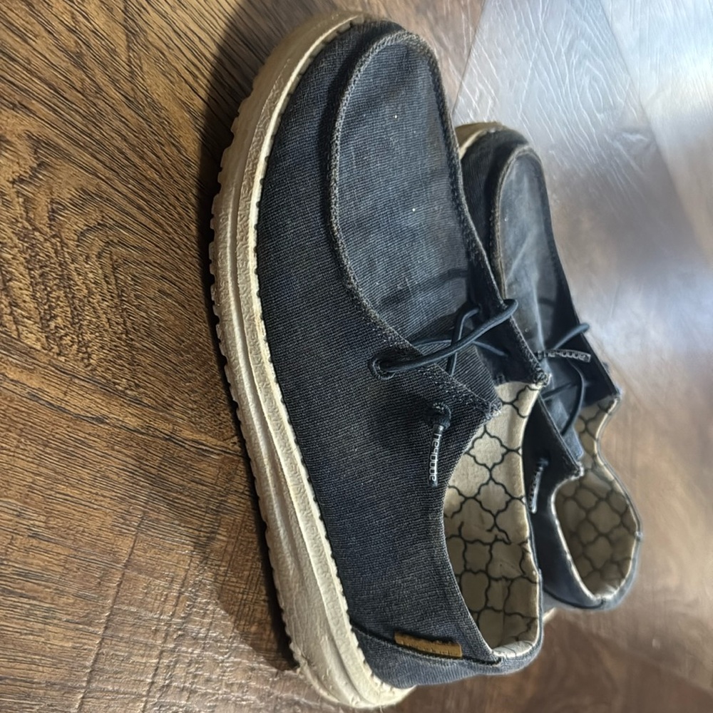 Heydude, blue sparkle shoes, girls SZ4